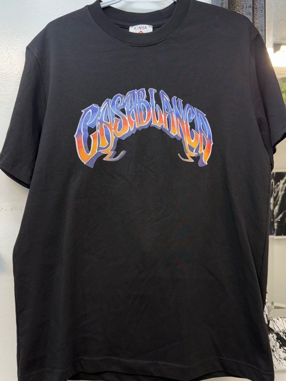 CASA Black Short-Sleeve Graphic Logo T-Shirt